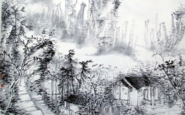 山水国画小姐姐,探寻国画小姐姐的山水意境